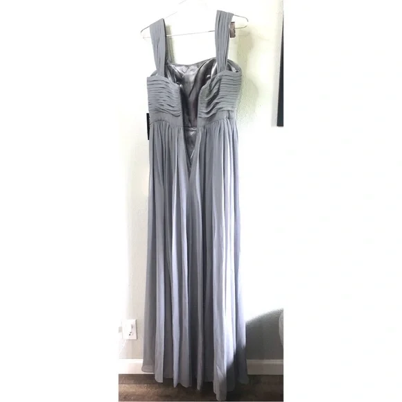 ‼️LAST CHANCE‼️Weddington Way || NWT || Adrianna Papell Riley Slate Grey Dress - Picture 4 of 12